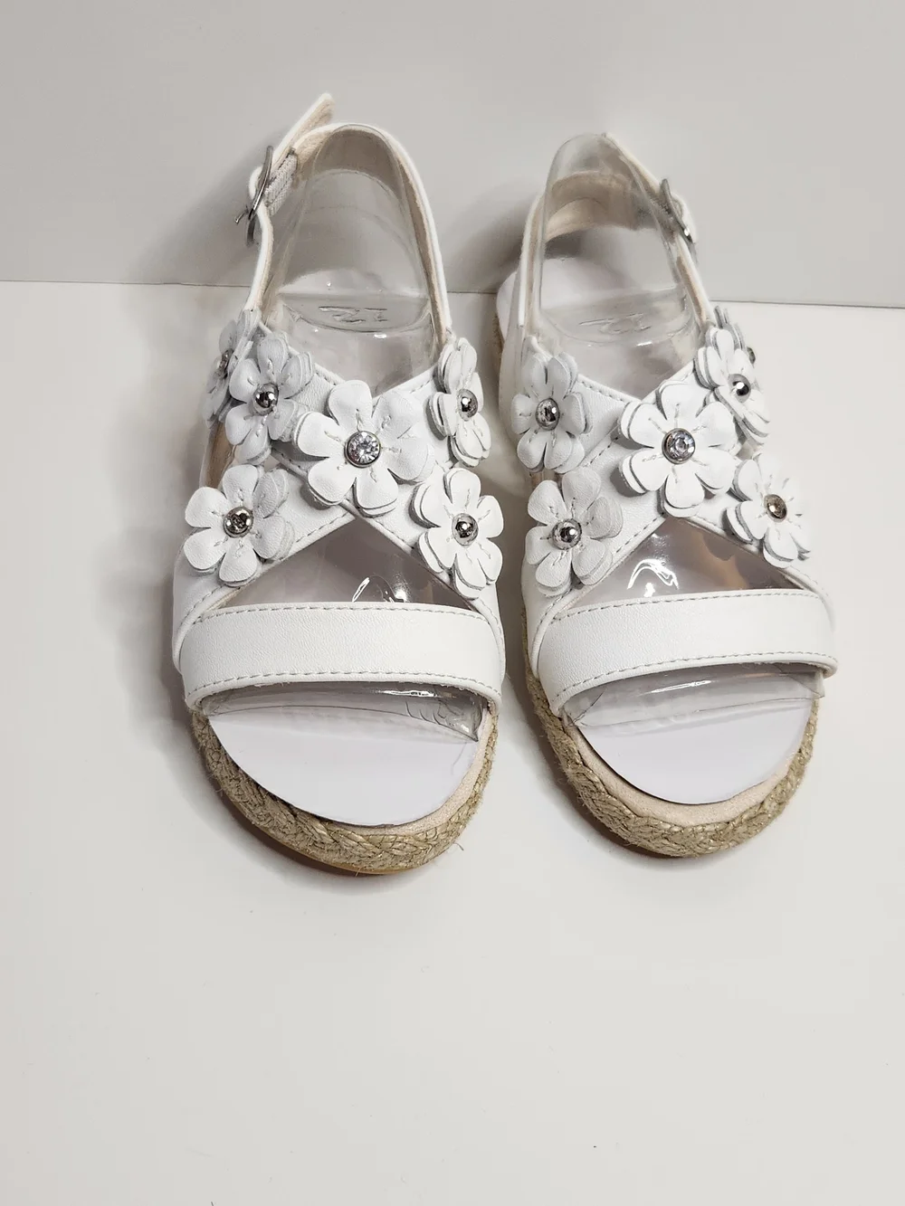 UGG Toddler Allairey White and Silver Sandals